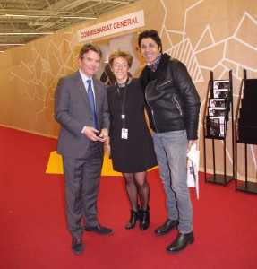 Etienne Cochet, Emmanuelle Casola (Salon de la Moto) & Jean-Luc Lahaye (2)   